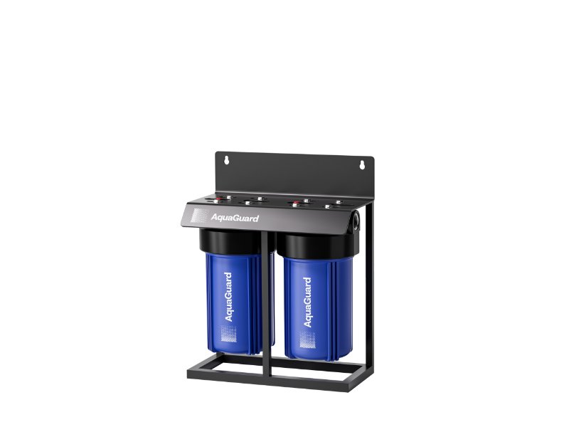 AquaGuard Twin 10in Big Blue Housings Stand Mount