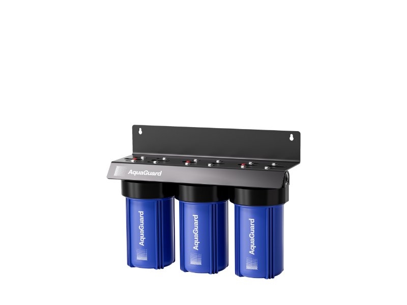 AquaGuard Triple 10in Big Blue Housings Wall Mount
