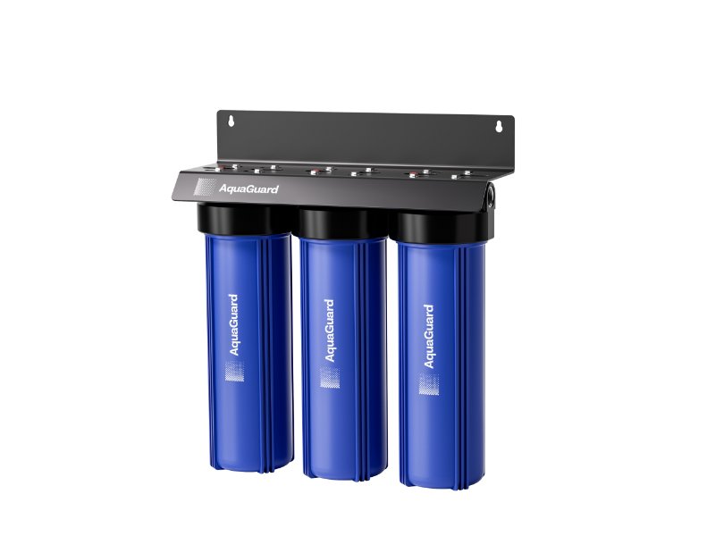 AquaGuard Triple 20in Big Blue Housings Wall Mount