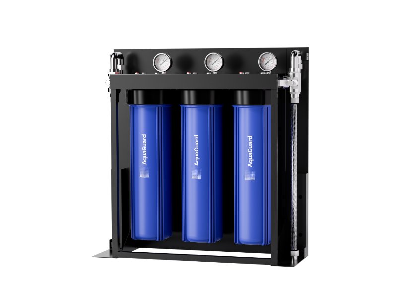 AquaGuard Triple 20in Big Blue Filtration System c/w Stand & Cover