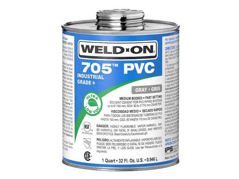 Weld-On 705 PVC Solvent Cement Medium Clear 473ml