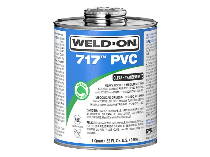 Weld-On 717 PVC Solvent Cement Heavy Clear 237ml