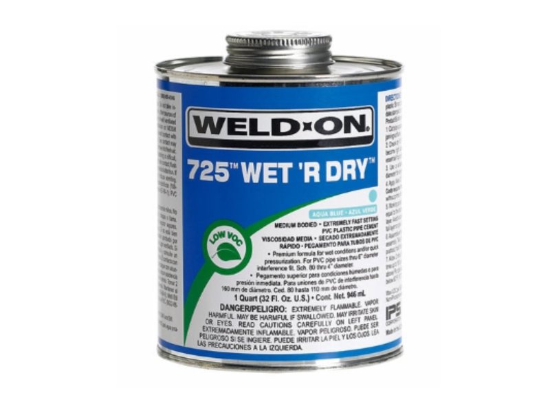 725 Weld-on Cement Fast Setting  237ml (Aqua Blue)