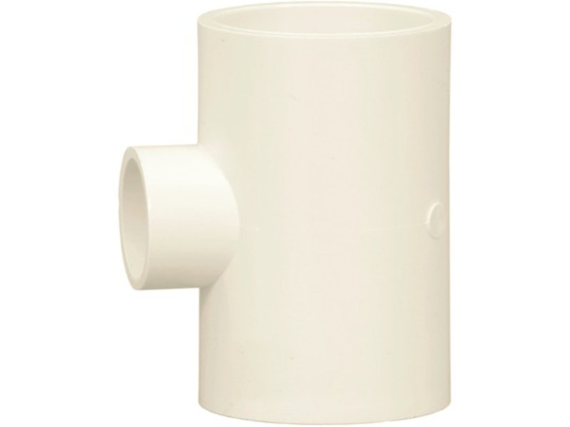 PVC Plain Reducing Tee 80 x 50mm
