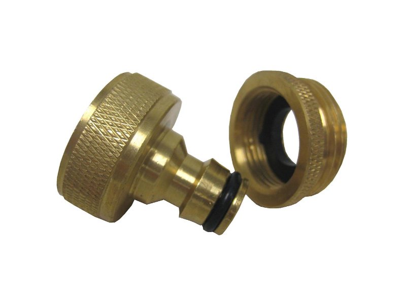 Brass Tap Adaptor Suits  25mm and 20mm Taps, carded
