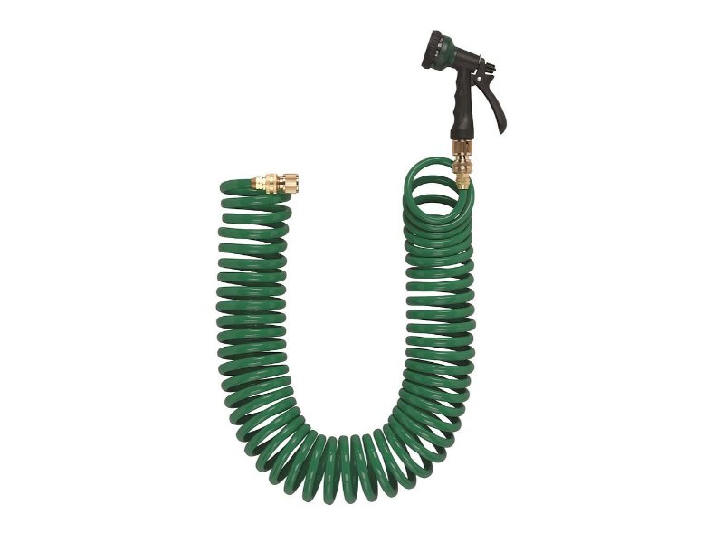 15.2m Coil Hose with 6 Pattern Nozzle