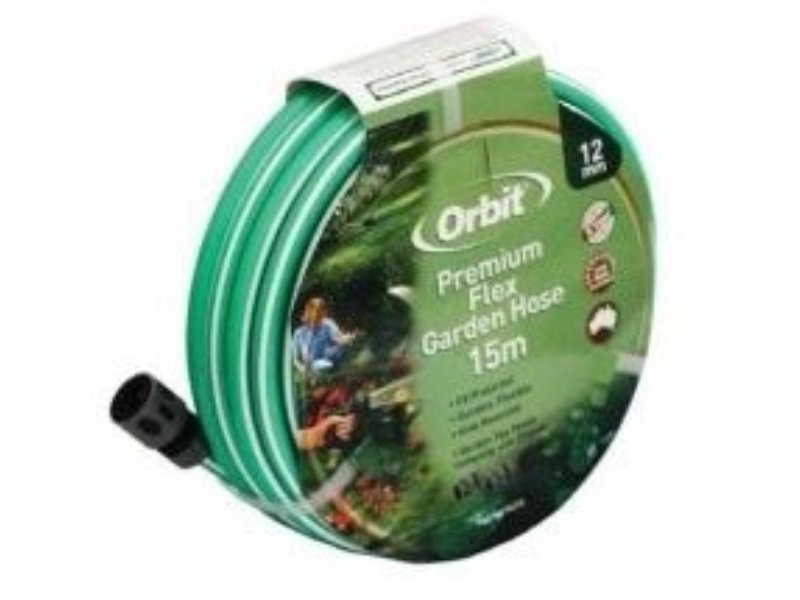 Orbit Premium Garden Hose 12mm x 15m Fitted