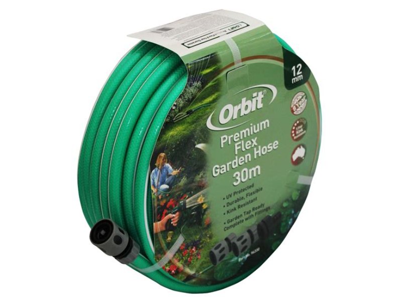 Orbit Premium Garden Hose 12mm x 30m Fitted