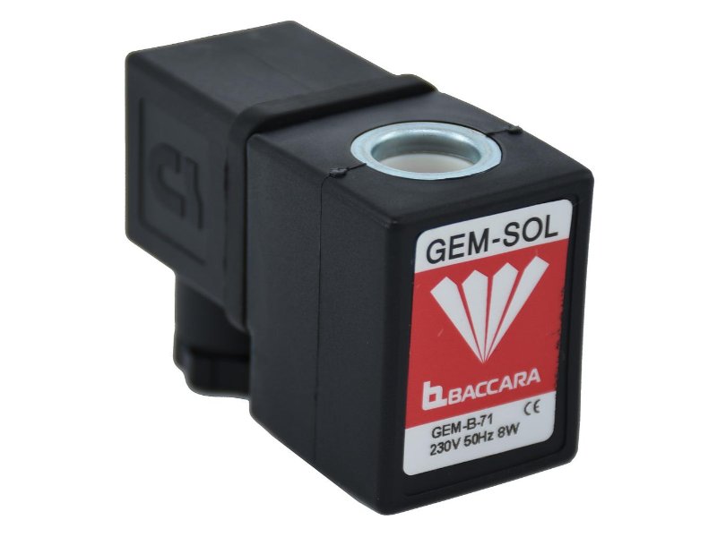 Baccara 230 VAC Gemsol Solenoid Coil 8w