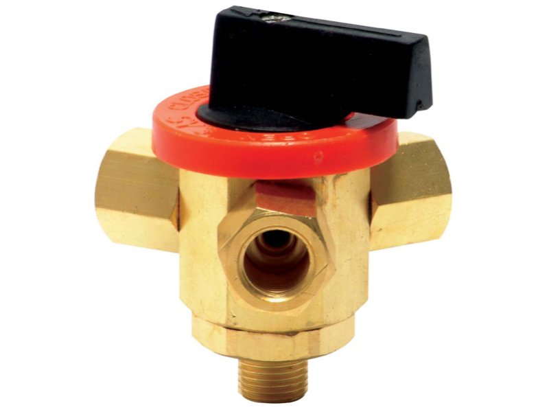 Sagiv 1/4in Ball Valve 3way x 1/4in Base