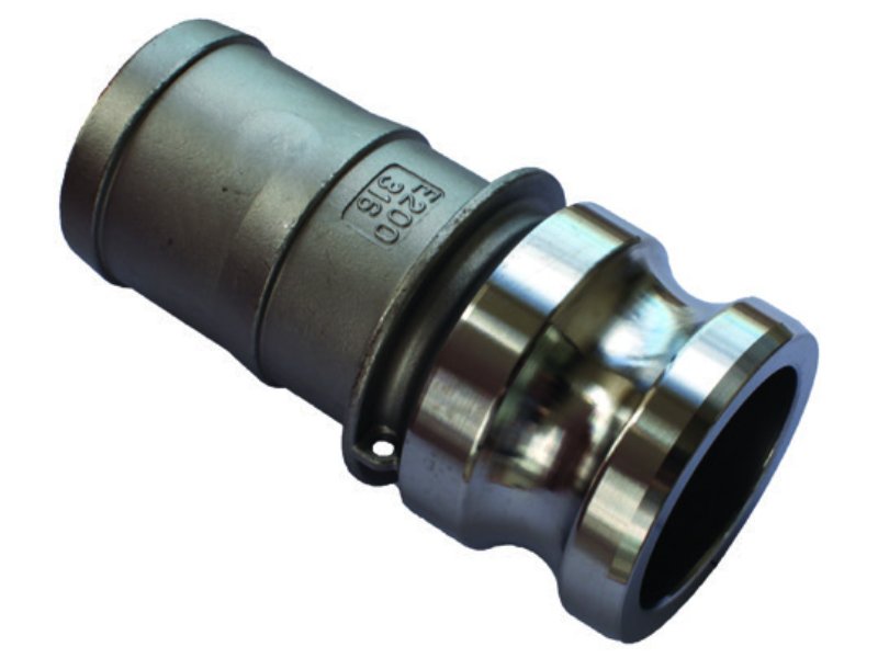 Camlock AL 32mm Type E Male Adaptor x Hose Tail