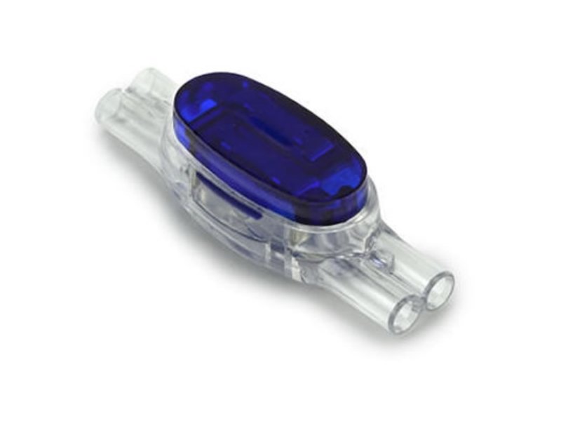 U1B Gel Connector 2-Way Inline 0.9-1.3mm Blue Top