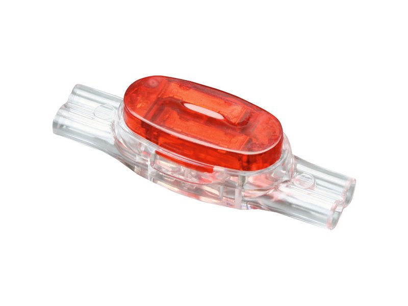 U1R Gel Connector 2-Way Inline 0.5-0.9mm Red Top