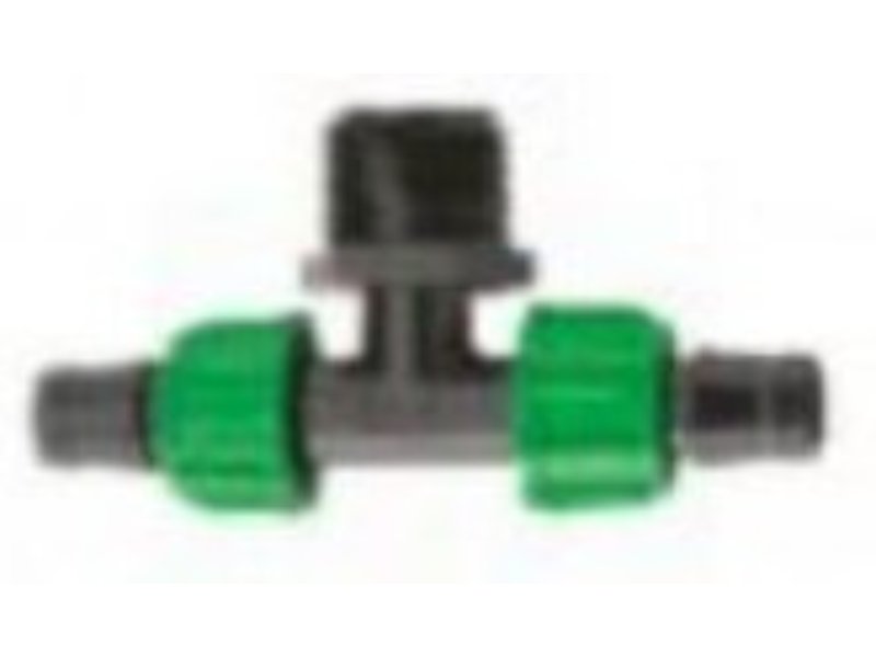 Rivulis Pro-Grip 16mm Driptape Tee  x 20mm MNPT Branch