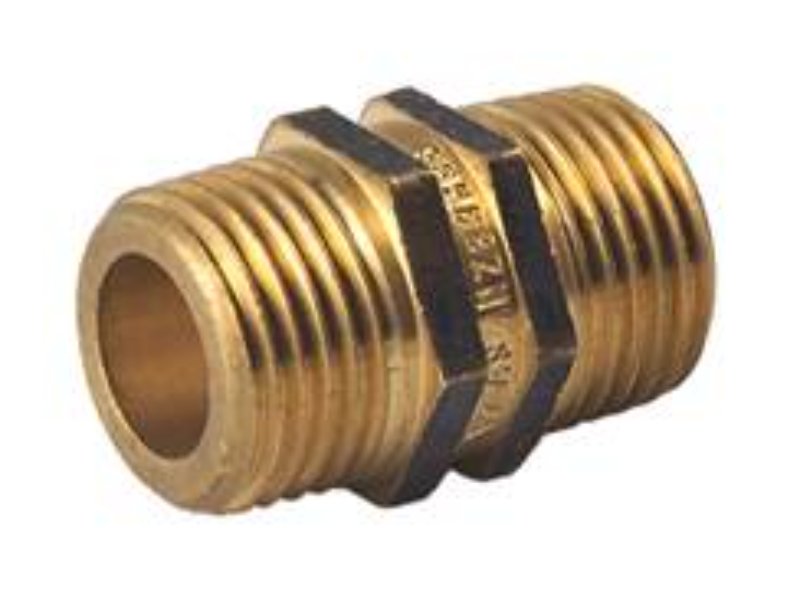 DZR Brass Hex Nipple 20mm Watermarked
