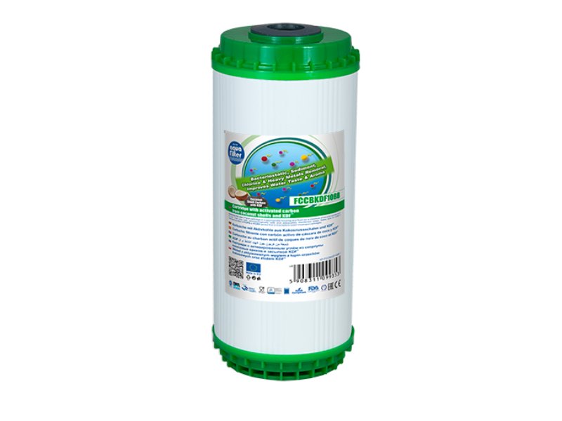 Aquafilter Cartridge 10in Big Granular Coconut Shell Carbon with KDF