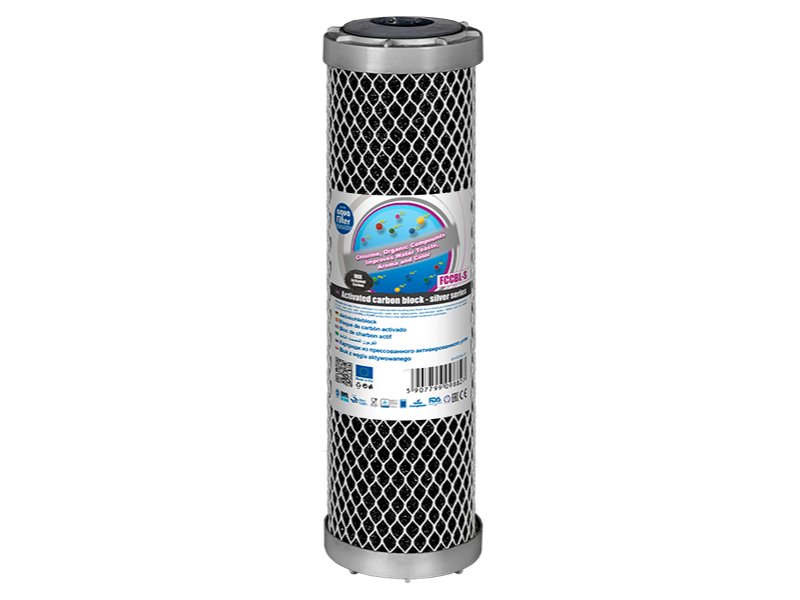 Aquafilter Cartridge 10in Std Carbon Block Silver Series Multi-Media