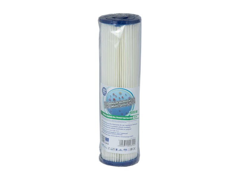 Aquafilter Cartridge 10in Std Polyester Pleated 10 Micron