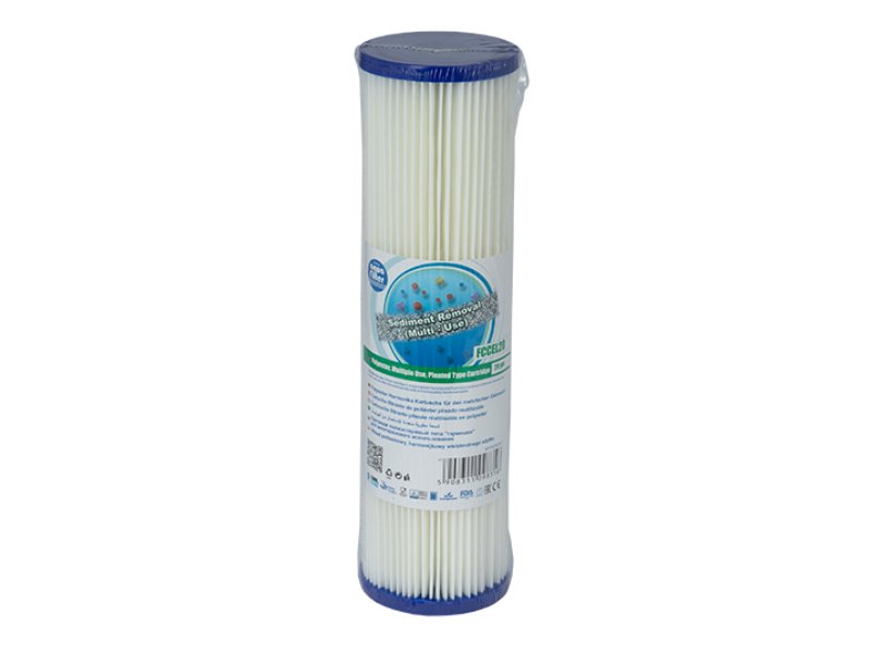 Aquafilter Cartridge 10in Std Polyester Pleated 20 Micron