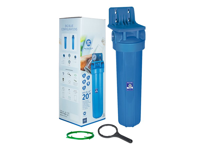 Aquafilter Housing 20in Big Blue Bowl 25mm c/w Bracket & Wrench