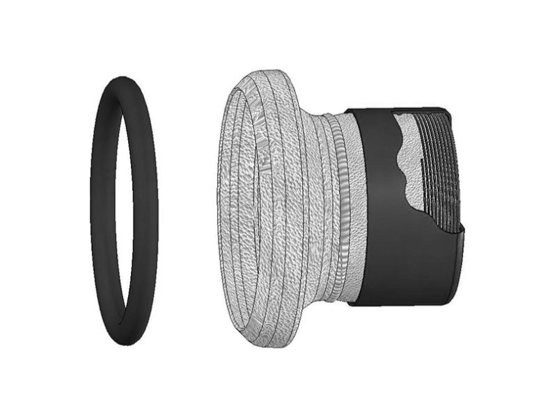 Galv Female Coupling Threaded End & Gasket 76 x 2 1/2in