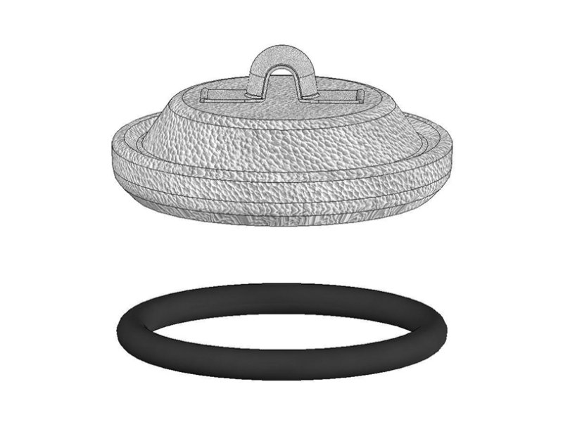 Galv Female End Plug 159mm c/w Gasket