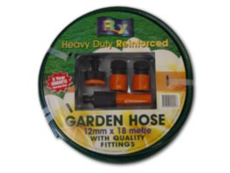 Heavy Duty Garden Hose 12mm x 18m Fitted