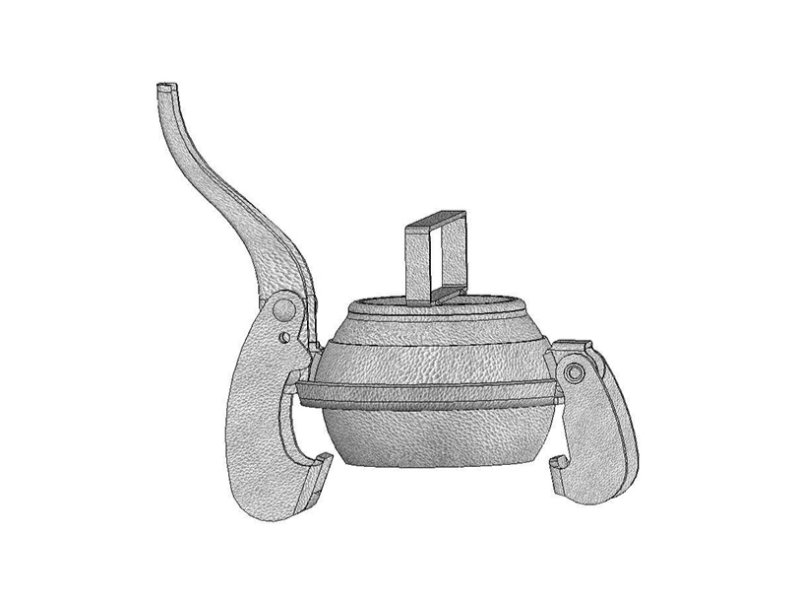 Galv Male End Plug 76mm c/w Lever Ring