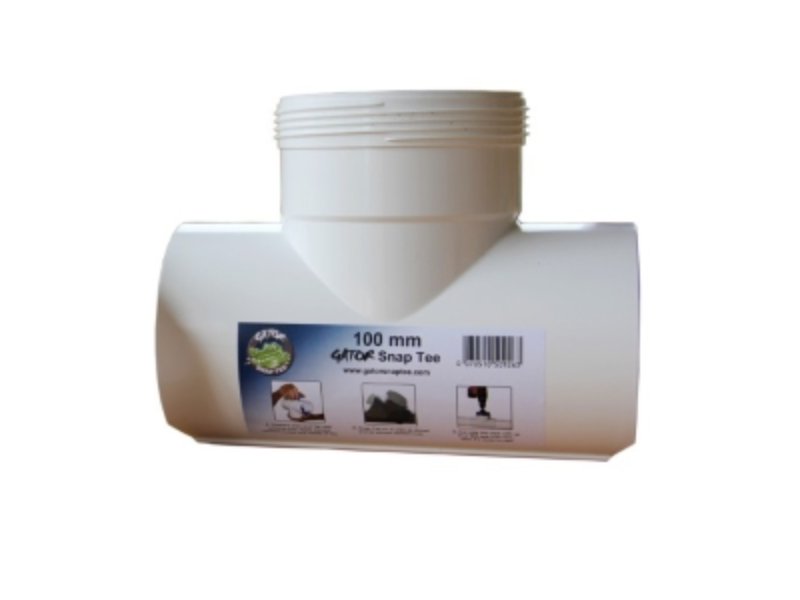 Gator Snap Tee for 100mm (110mm) PVC Stormwater Pipe