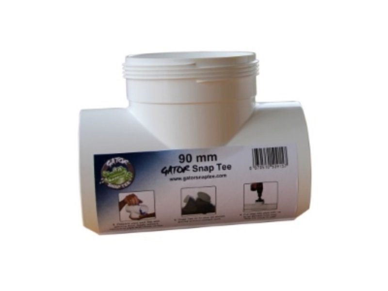 Gator Snap Tee for 90mm PVC Stormwater Pipe