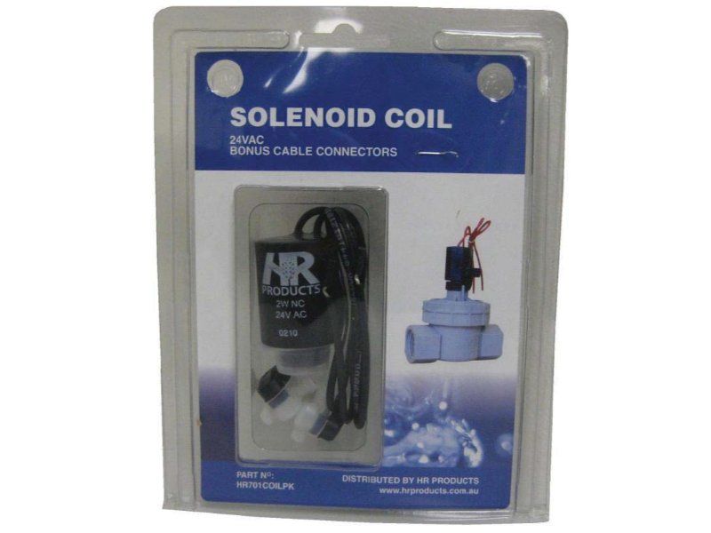 HR 24VAC Solenoid Coil c/w Cable Connectors