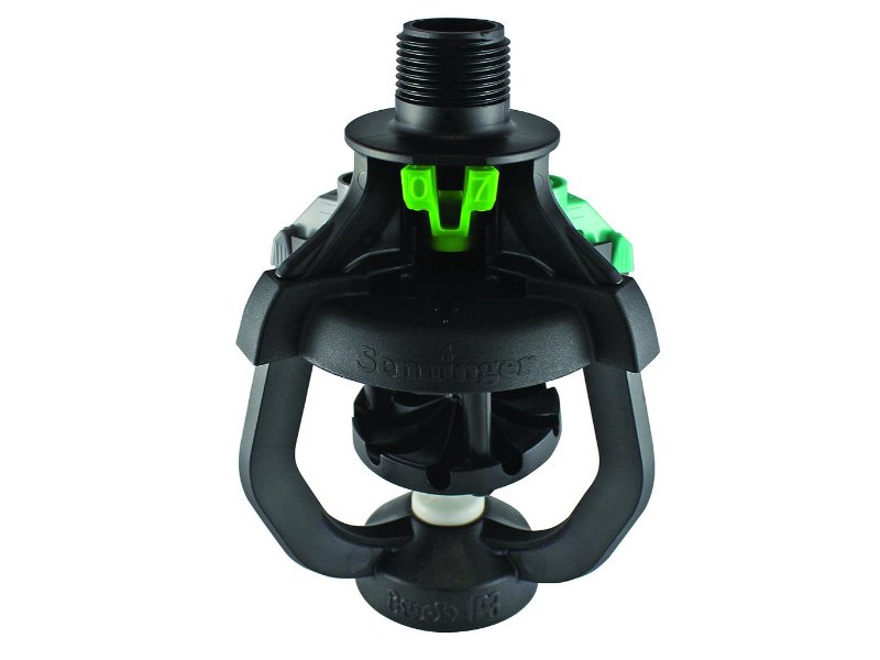 Senninger i-WOB2 UP3 Pivot Sprinkler 3/4 Male Std Angle 9-Groove Black Deflector