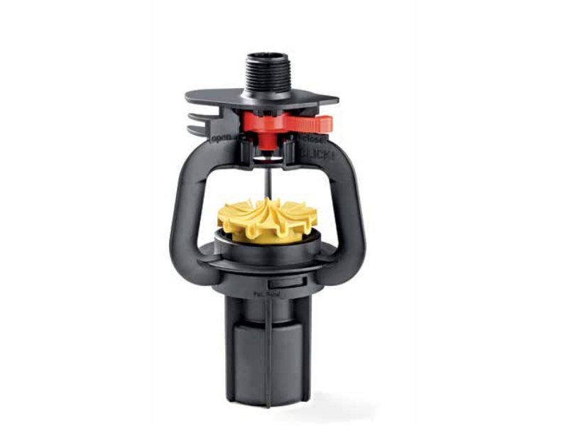 Komet Precision Twister Sprinkler - Ultra Low Angle Yellow