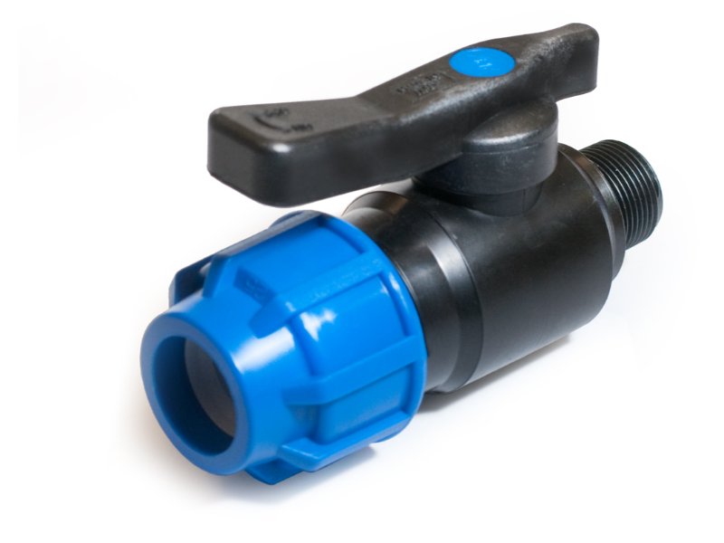 Plastica Alfa PPGF Ball Valve 32mm Metric x 25mm BSPM