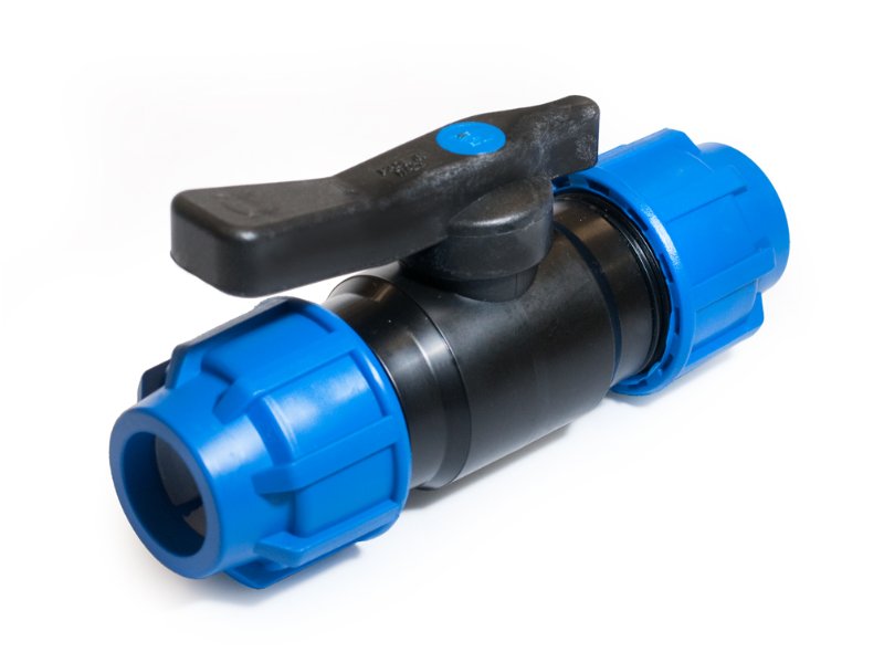 Plastica Alfa PPGF Ball Valve 63mm Metric Compression