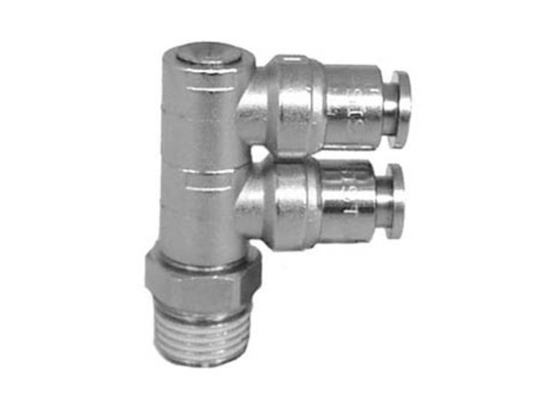 Metal Double Run Tee 8mm x 1/8in BSP