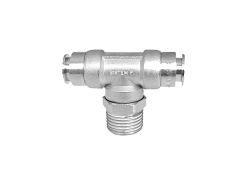 Metal Male Tee 10mm x 3/8in BSP