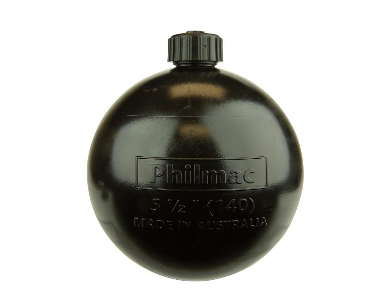 Philmac Float 140mm (5 1/2") Black c/w 5/16" BSW Thread