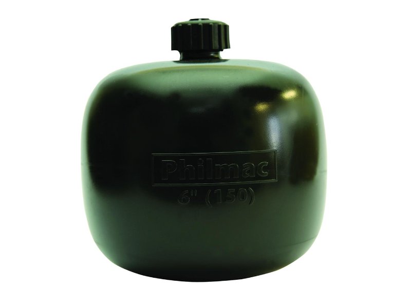 Philmac Float 150mm (6") Black c/w 5/16" BSW Thread