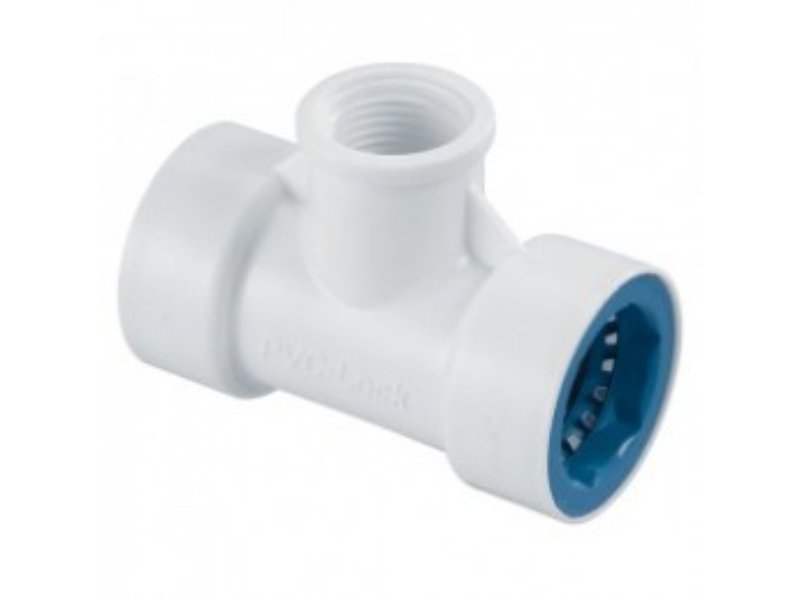 PVC-Lock Faucet Tee 25mm x 1/2 FNPT