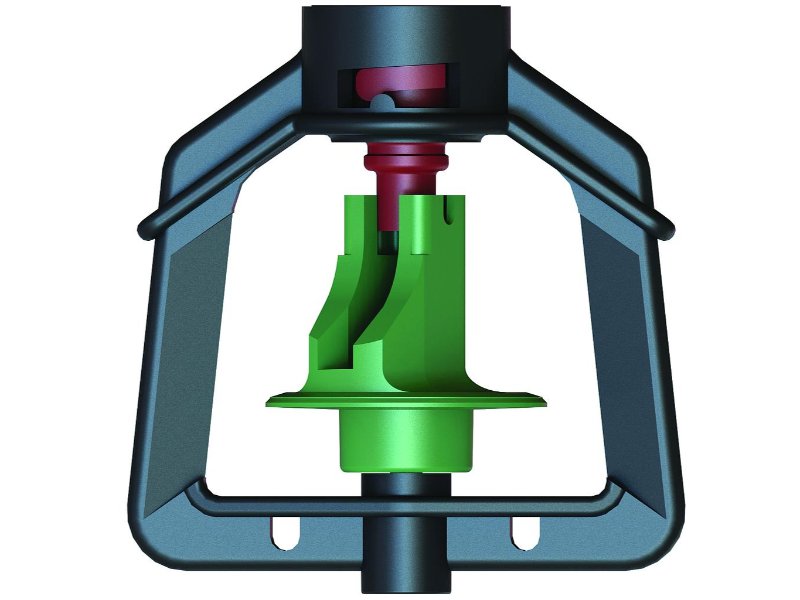 Rondo Inv Sprinkler White 10mm Base 132l/h - Green Rotor