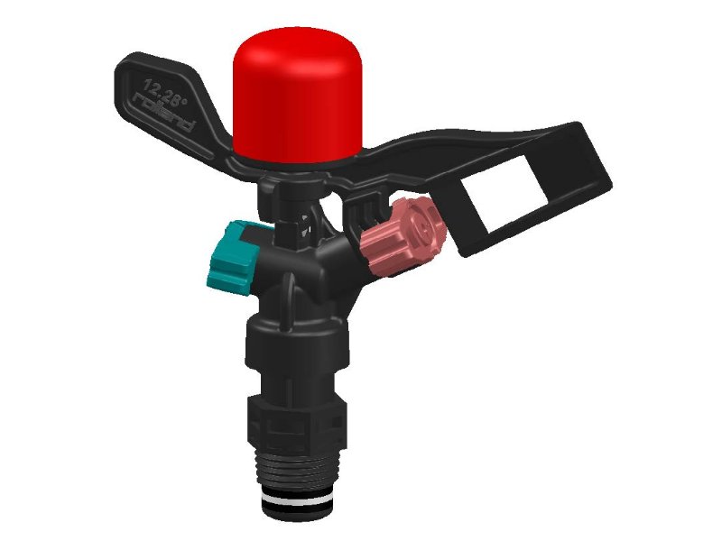 Rolland Plastic Impact 15mm Male Full Circle 28 Degrees c/w 2.5mm x 2.0mm Nozzles