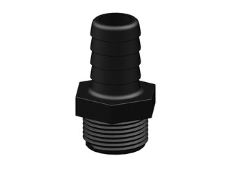 Tru Design Male Hose Tail 19mm x 20mm BSP Short