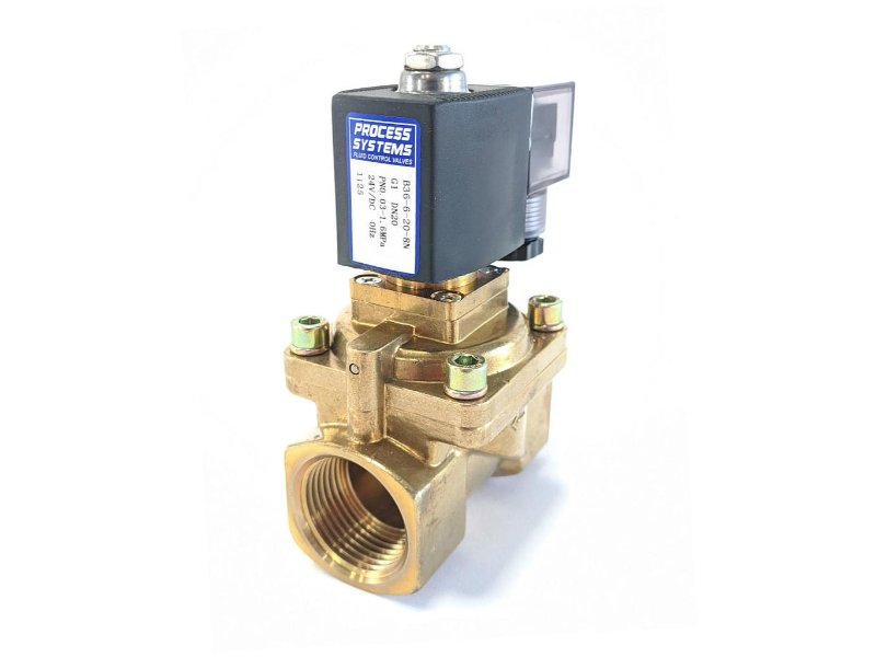 Brass Solenoid Valve 25mm BSP N/Open 24VDC