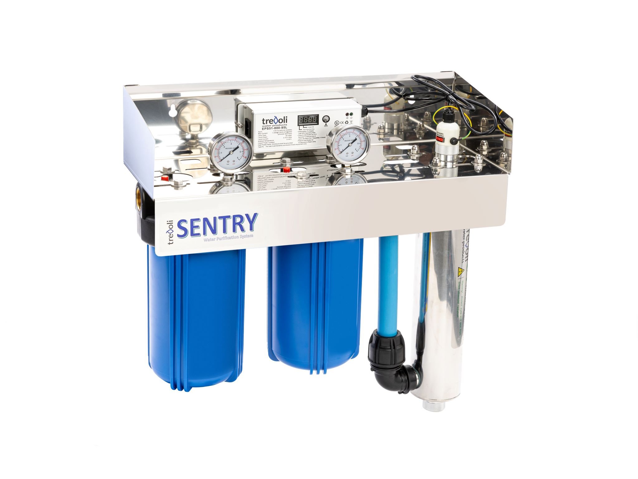 Trevoli Sentry 102 water filtration system Left Hand Entry Right Hand Entry
