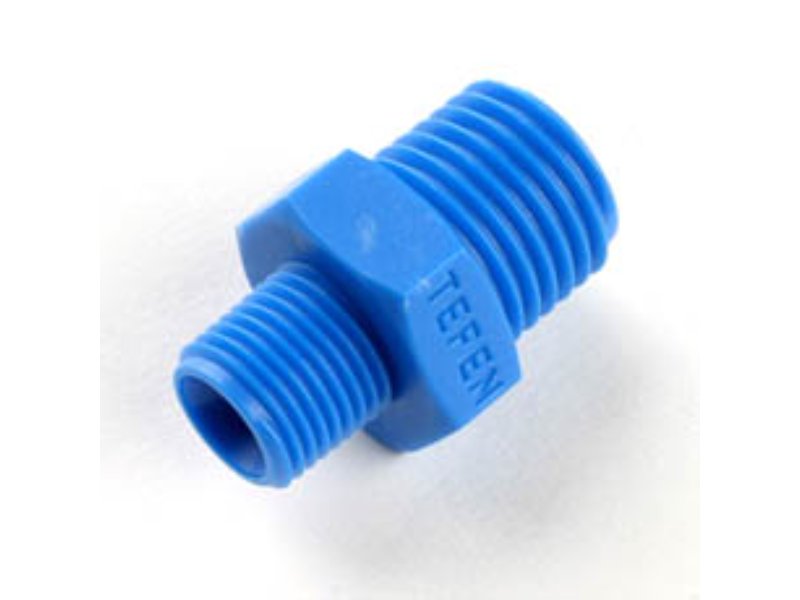 Tefen Reducing Hex Nipple 1/4in x 1/8in